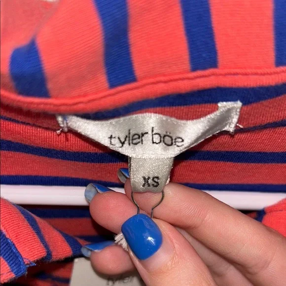 Tyler Boe Red and Black Striped Dress - Picture 3 of 3